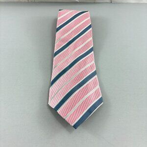 Saxony Pink / Gray Striped Men's Tie 4" x 59"